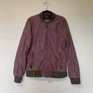 Naketano burgundy full  zip jacket